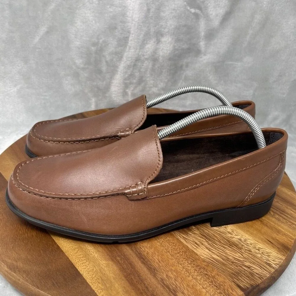 Rockport Classic Venetian Loafers Mens 11 Brown Leather Dress Shoes M76441